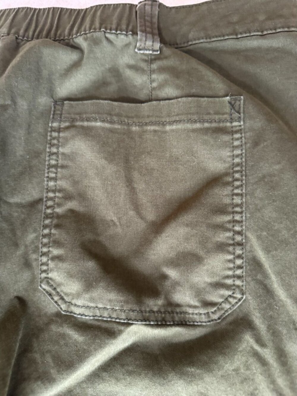 Old Navy Womens XL Green OG Chinos Baggy Pants High Rise Casual Trendy - Picture 5 of 9